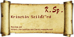 Krisztin Szilárd névjegykártya